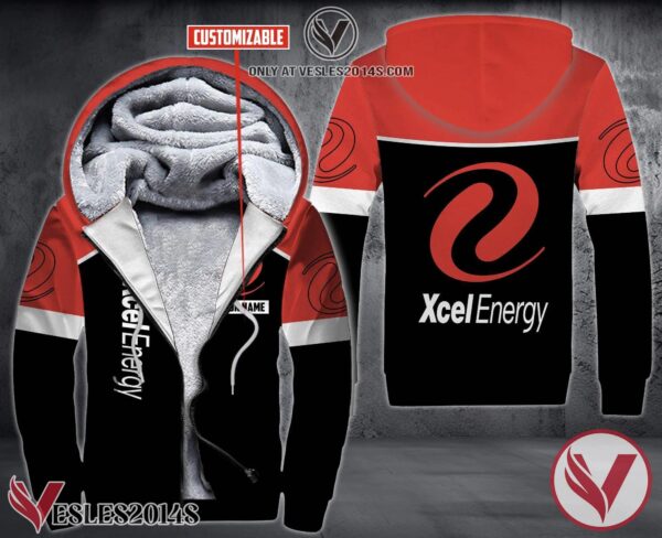 Personalized Xcel Energy Uniform Custom Fleece Hoodie, Unique Gifts For Employee - Vesles2014S 1