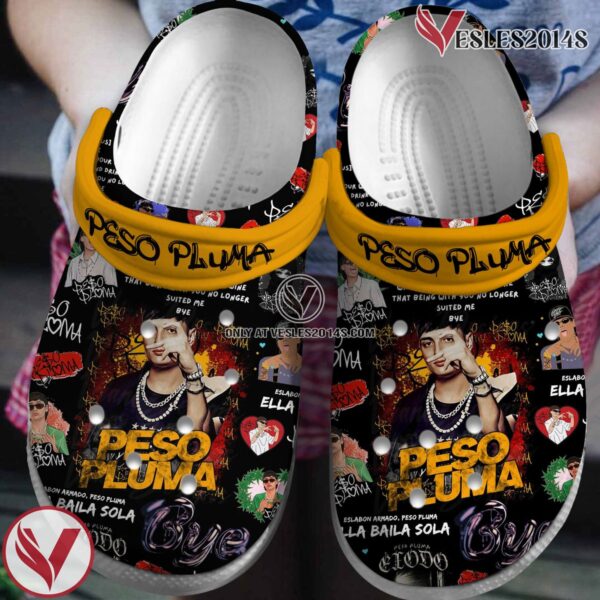 Peso Pluma Music Crocs Crocband Clogs Shoes, Unique Gifts For Fans Style 1 - Vesles2014S