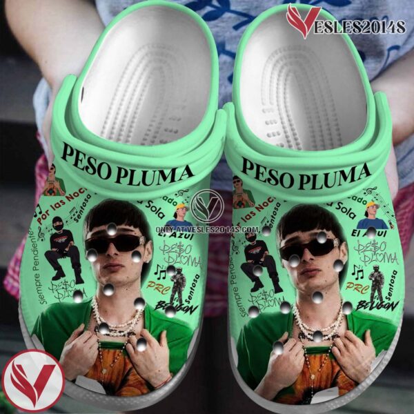Peso Pluma Singer Music Crocs Crocband Clogs Shoes, Unique Gifts For Fans Style 2 - Vesles2014S
