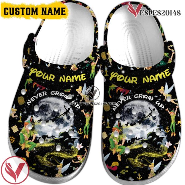 Peter Pan And Tinker Bell Cartoon Crocs Crocband Clogs Shoes Comfortable For Men Women and Kids, Unique Gift From  Vesles2014S 2
