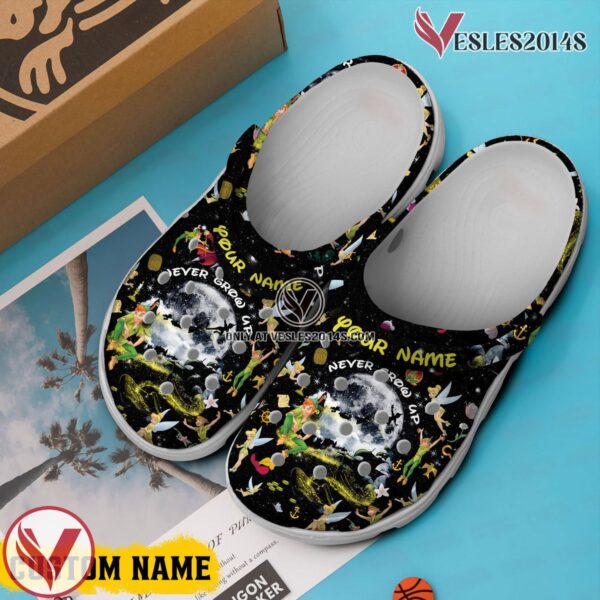 Peter Pan And Tinker Bell Cartoon Crocs Crocband Clogs Shoes Comfortable For Men Women and Kids, Unique Gift From  Vesles2014S 4