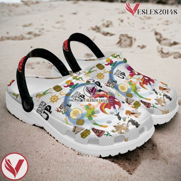 Peter Pan Cartoon Crocs Crocband Clogs Shoes Comfortable For Men Women and Kids, Unique Gift From  Vesles2014S 2