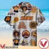 Phoenix Suns Grey Star White Background Hawaiian Shirt, Unique Gifts For Friends - Vesles2014S 1