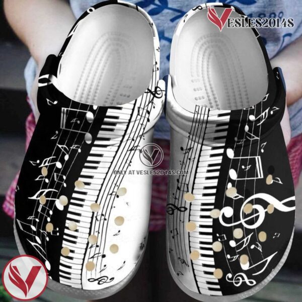 Piano And Music Classic Clogs Shoes - Vesles2014S