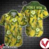 Pickle Rick Green Tropical Floral Yellow Hawaiian Shirt, Unique Gifts For Friends - Vesles2014S 1