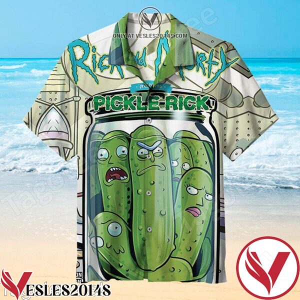 Pickle Rick Hawaiian Shirt, Unique Gifts For Friends - Vesles2014S 1