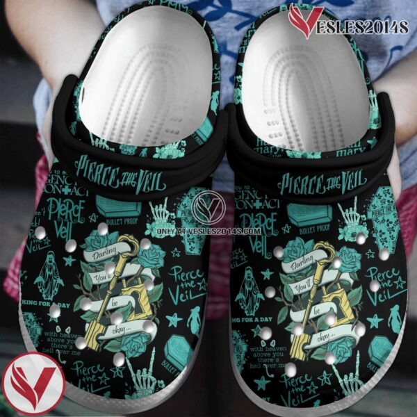 Pierce The Veil Music Crocs Crocband Clogs Shoes, Unique Gifts For Fans Style 1 - Vesles2014S