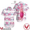 Piglet Pink White Floral Stripes Disney Hawaiian Shirt, Unique Gifts For Friends - Vesles2014S 1
