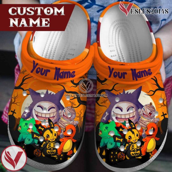 Pikachu Hallowen Cartoon Crocs Crocband Clogs Shoes Comfortable For Men Women and Kids, Unique Gift From  Vesles2014S