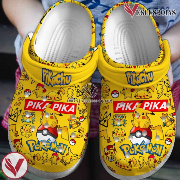 Pikachu Pokemon Anime Cartoon Crocs Crocband Clogs Shoes Comfortable For Men Women and Kids Style 2, Unique Gift From  Vesles2014S
