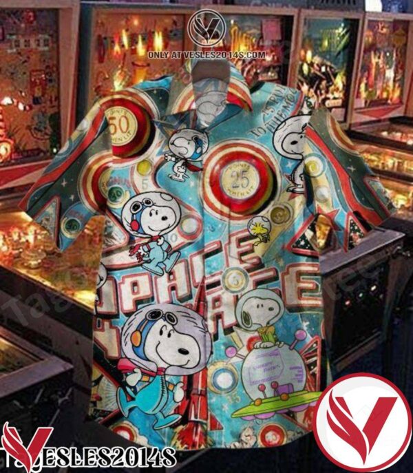 Pinball Snoopy Space Hawaiian Shirt, Unique Gifts For Friends - Vesles2014S 1
