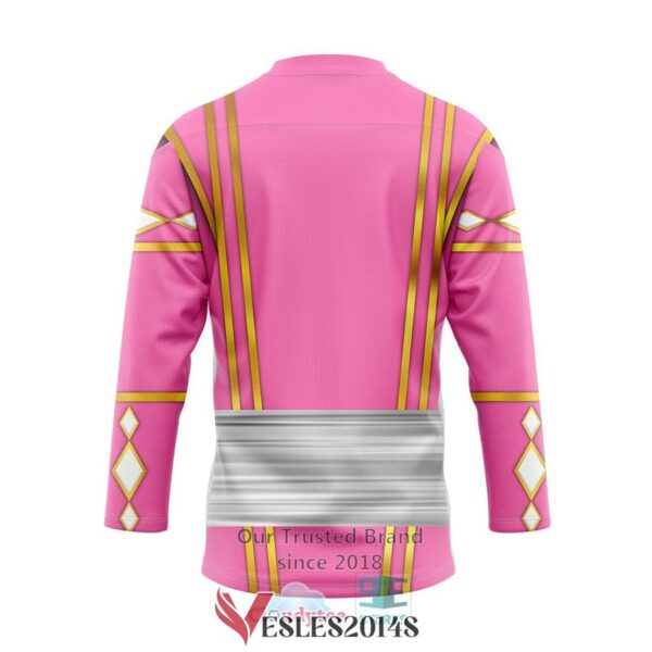 Pink Crane Ninja Mighty Morphin Power Rangers Ninjetti Hockey Jersey, Trending Gifts For Fans - Vesles2014s 1