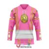 Pink Crane Ninja Mighty Morphin Power Rangers Ninjetti Hockey Jersey, Trending Gifts For Fans - Vesles2014s