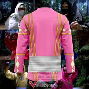 Pink Crane Ninja Mighty Morphin Power Rangers Ninjetti Hockey Jersey, Trending Gifts For Fans - Vesles2014s 3