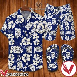 Pink Floyd Flower Combo Hawaiian Shirt, Beach Shorts And Flip Flop, Unique Gifts For Friends - Vesles2014S 1