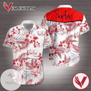 Pink Floyd Hawaiian III Graphic Print Short Sleeve Hawaiian Casual Shirt Vesles2014S