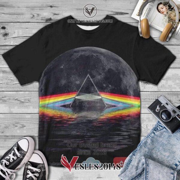 Pink Floyd The Dark Side of the Moon black Album 3D T-Shirt, Unique Gifts For Music Lovers - Vesles2014S