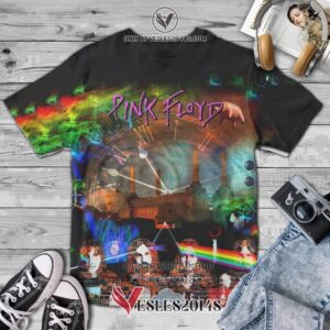 Pink Floyd The Wall Time black Album 3D T-Shirt, Unique Gifts For Music Lovers - Vesles2014S
