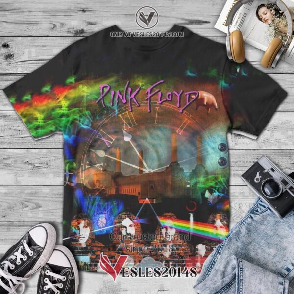 Pink Floyd The Wall Time black Album 3D T-Shirt, Unique Gifts For Music Lovers - Vesles2014S