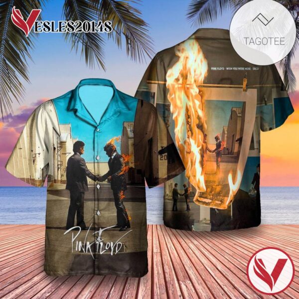 Pink Floyd Wish You Were Here Album Cover Hawaiian Shirt, Best Gift For Music Lovers Vesles2014S