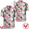 Pink Monstera And Green Tropical Leaves White Hawaiian Shirt, Unique Gifts For Friends - Vesles2014S 1