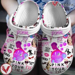 Pink Music Crocs Crocband Clogs Shoes, Unique Gifts For Fans Style 10 - Vesles2014S