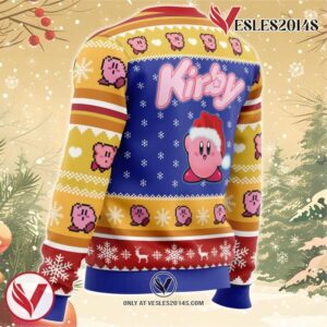 Pink Puff Christmas Kirby Ugly Christmas Sweater, Unique Christmas Gift For Fans - Vesles2014S 2