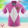 Pink Ranger Mighty Morphin Power Rangers Hawaiian Button Up Shirt, Perfect Gifts For Anime Lovers - Vesles2014S