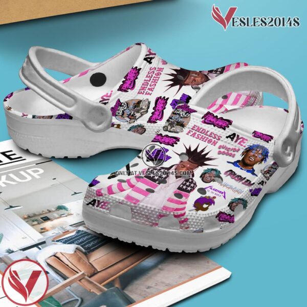 Pink Tape Lil Uzi Vert Music Crocs Crocband Clogs Shoes, Unique Gifts For Fans - Vesles2014S 4