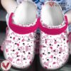 Pink White Snoopy Pattern Clogs Shoes, Unique Gift From  Vesles2014S