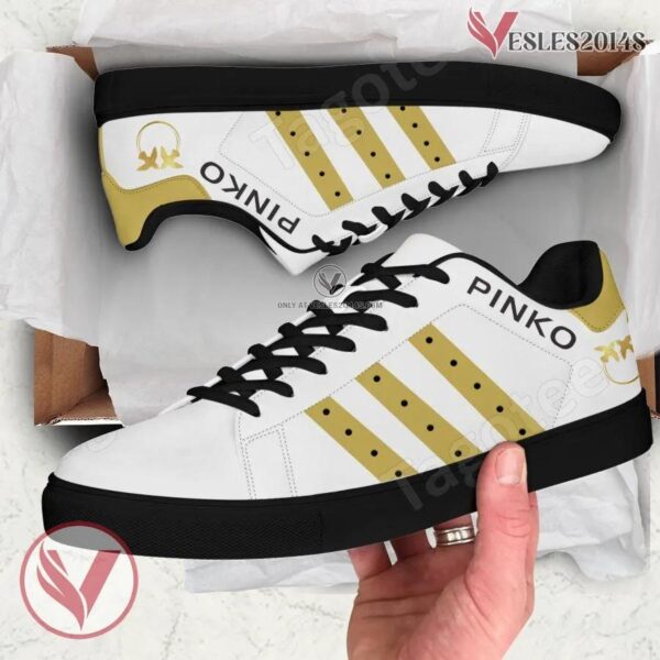 Pinko Logo Print Stan Smith Shoes, Unique Sneaker For Fans - Vesles2014s 1