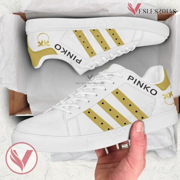 Pinko Logo Print Stan Smith Shoes, Unique Sneaker For Fans - Vesles2014s