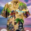 Pirates of the Caribbean Cartoon For men And Women Graphic Print Short Sleeve Hawaiian Casual Shirt Vesles2014S
