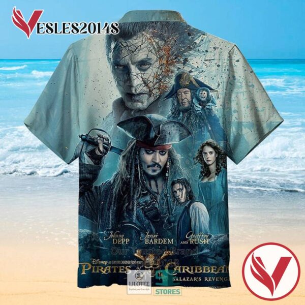 Pirates of the Caribbean Dead Men Tell No Tales Casual Hawaiian Shirt, Best Gifts For Summer Vesles2014S 2