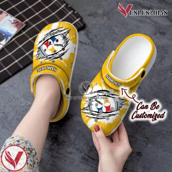 PitSteelers Football Ripped Claw Clog Shoes Custom Name, Unique Gift From  Vesles2014S