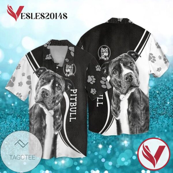 Pitbull Dog For Men And Women Graphic Print Short Sleeve Hawaiian Casual Shirt Vesles2014S 1