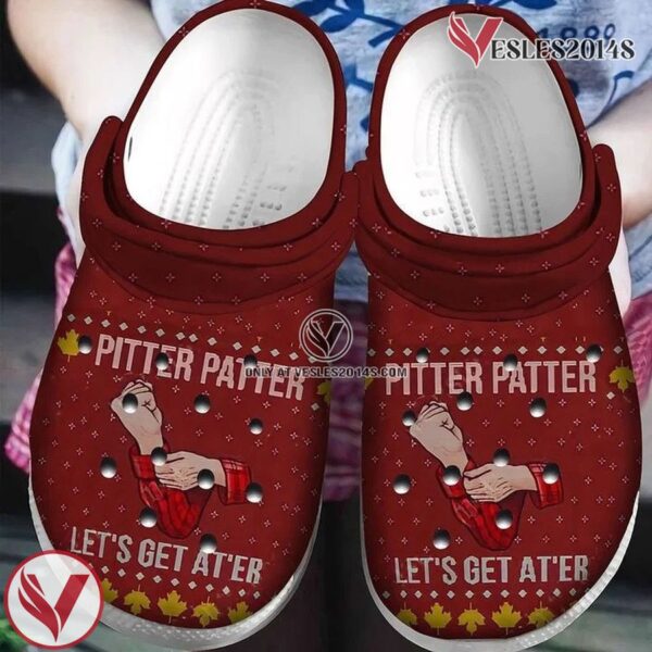 Pitter Patter Lets Get At Er Ugly Pattern Christmas Crocband Clog Shoes For Men Women, Unique Gift From  Vesles2014S