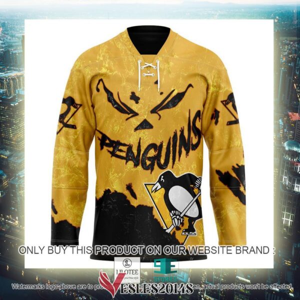 Pittsburgh Penguins Blood Personalized Hockey Jersey Shirt, Trending Gifts For Fans - Vesles2014s 2