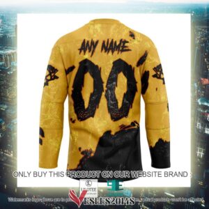 Pittsburgh Penguins Blood Personalized Hockey Jersey Shirt, Trending Gifts For Fans - Vesles2014s 3