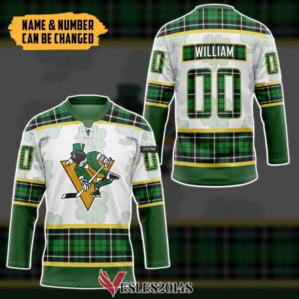 Pittsburgh Penguins St Patrick Day Personalized Custom Hockey Jersey, Trending Gifts For Fans - Vesles2014s 2