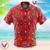 Pixel Smash Super Smash Bros Hawaiian Button Up Shirt, Perfect Gifts For Anime Lovers - Vesles2014S