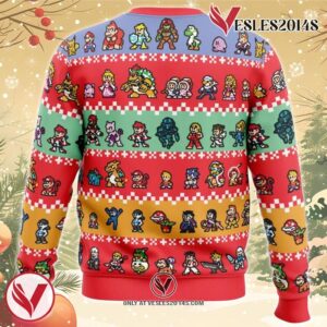Pixel Smash Super Smash Bros Ugly Christmas Sweater, Unique Christmas Gift For Fans - Vesles2014S 1