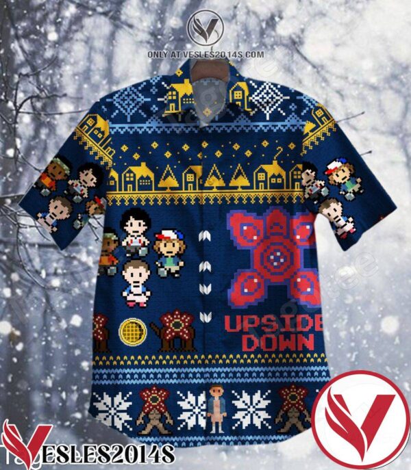 Pixel Stranger Things Upside Down Hawaiian Shirt, Unique Gifts For Friends - Vesles2014S 1