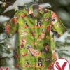 Pizza And Dogs Green Hawaiian Shirt, Unique Gifts For Friends - Vesles2014S 1