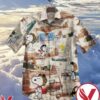 Plane And Snoopy Printed Vintage Hawaiian Shirt, Unique Gifts For Friends - Vesles2014S 1