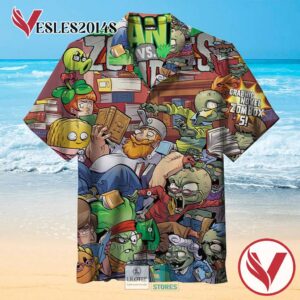 Plants vs Zombies Casual Hawaiian Shirt, Best Gifts For Summer Vesles2014S 3