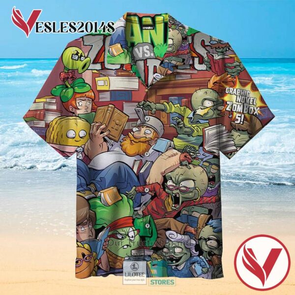 Plants vs Zombies Casual Hawaiian Shirt, Best Gifts For Summer Vesles2014S 3
