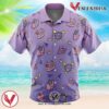 Poison Type Pattern Pokemon Hawaiian Button Up Shirt, Perfect Gifts For Anime Lovers - Vesles2014S