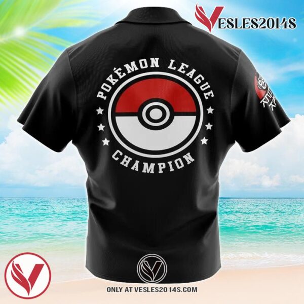 Poke League Pokemon Button Up  Hawaiian Shirt 1