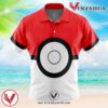 Pokeball Pokemon Hawaiian Button Up Shirt, Perfect Gifts For Anime Lovers - Vesles2014S